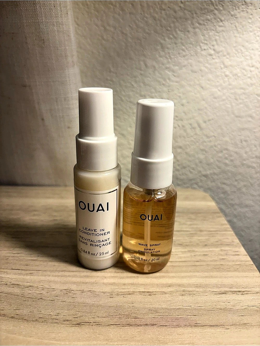 OUAI Leave In Conditioner and Wave Spray Hair Styling Set NWT